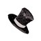 Beistle Club Pack of 12 Black Top Hat Hair Clip Party Favor Costume Accessories